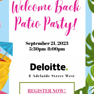 September 21, 2023 - Welcome Back Patio Party